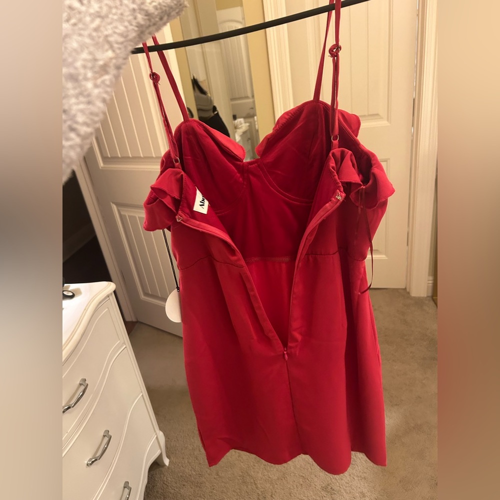 Revolve Plum Ruffle Dress - Picture 2 of 4